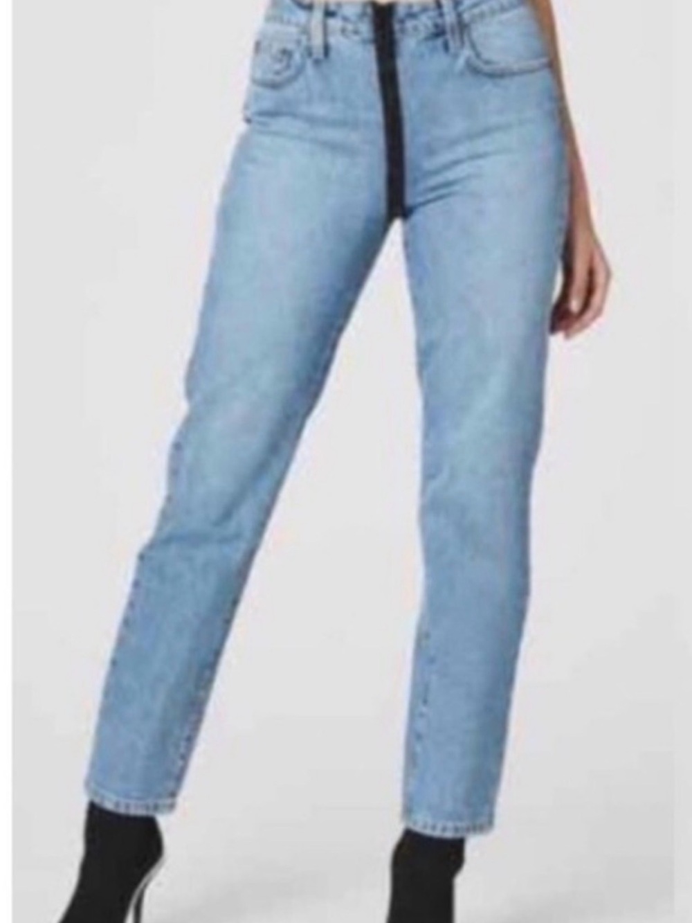 Carmar Light Blue High-Rise Straight-Leg Jeans